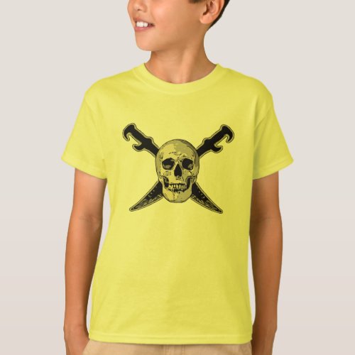 Pirate Skulls _ Kids Basic Hanes Tagless Comfor T_Shirt