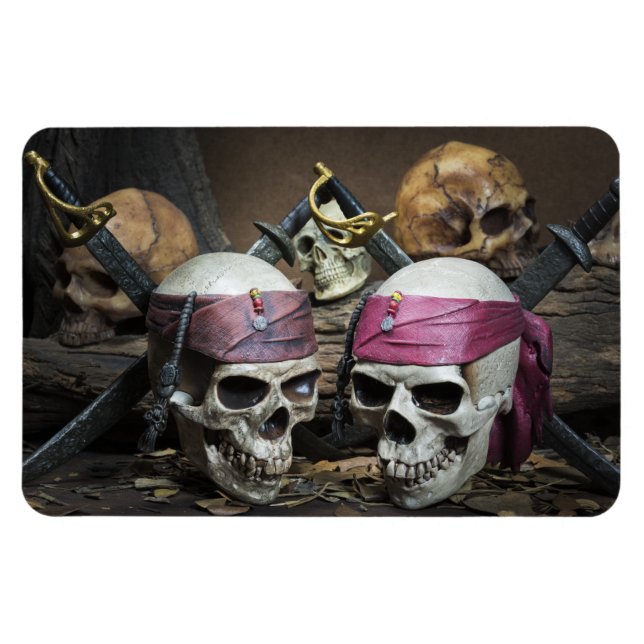 Pirate Skulls photo magnet (Horizontal)