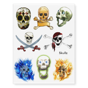 Pirate Skulls & Sugar Skulls Fun Tattoos