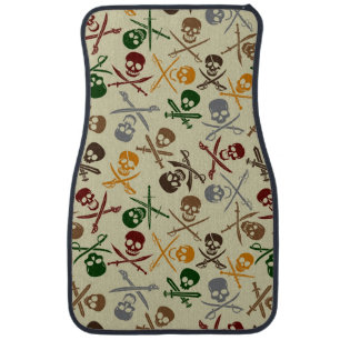 Pirate Skulls with Crossed Swords Car Floor Mat