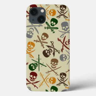 Pirate Skulls with Crossed Swords iPhone 13 Case