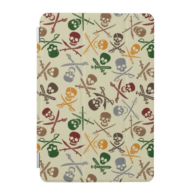 Pirate Skulls with Crossed Swords iPad Mini Cover (Front)