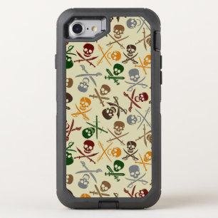 Pirate Skulls with Crossed Swords OtterBox Defender iPhone SE/8/7 Case