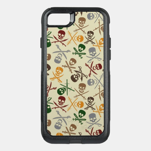 Pirate Skulls with Crossed Swords Otterbox iPhone Case (Back)