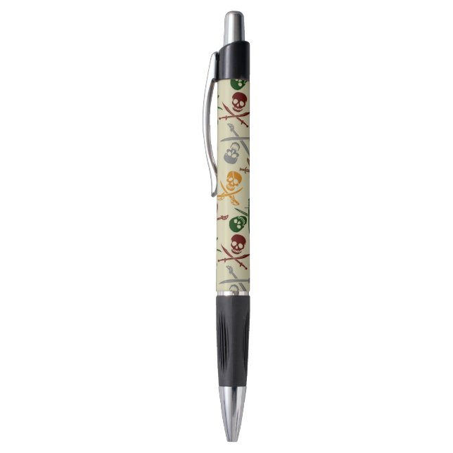 Pirate Skulls with Crossed Swords Pen (Top (Vertical))