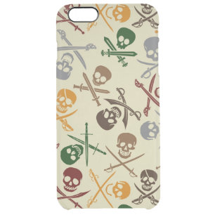 Pirate Skulls with Crossed Swords Clear iPhone 6 Plus Case