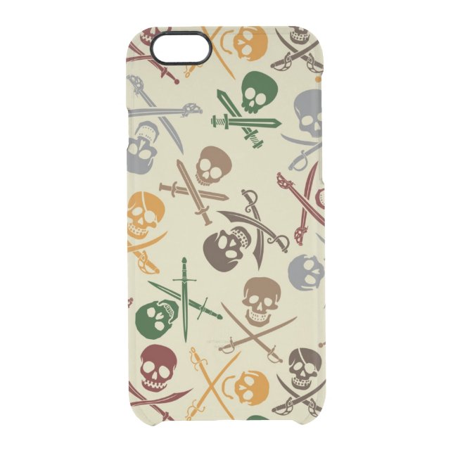 Pirate Skulls with Crossed Swords Uncommon iPhone Case (Back)