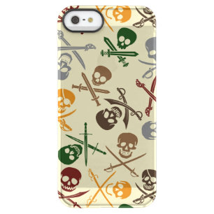 Pirate Skulls with Crossed Swords Permafrost iPhone SE/5/5s Case