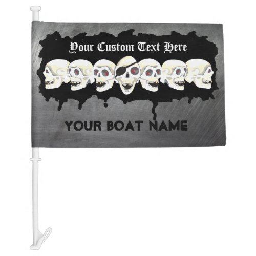 Pirate Slulls Laughing Custom Boat Car Flag