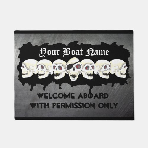 Pirate Slulls Laughing Custom Boat  Doormat