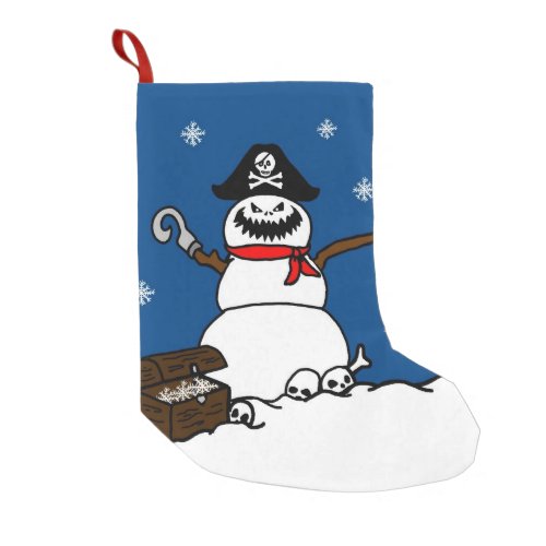 Pirate Snowman Christmas Stocking