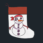 pirate snowman merry Christmas Small Christmas Stocking<br><div class="desc">pirate snowman merry Christmas</div>