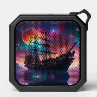Pirate SpaceShip Lands on Another Planet Bluetooth Speaker