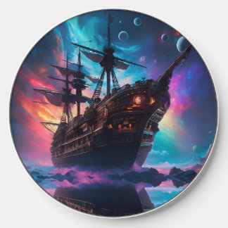 Pirate SpaceShip Lands on Another Planet Wireless Charger