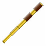 Pirate Spyglass Telescope Statuette<br><div class="desc">Pirate Spyglass Telescope</div>