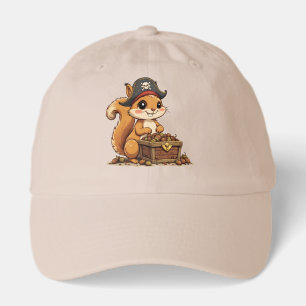 Pirate Squirrel with Acorn Treasure Funny Cute Kid Hat