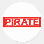 Pirate Stamp Classic Round Sticker