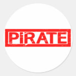 Pirate Stamp Classic Round Sticker