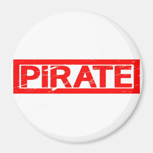 Pirate Stamp Magnet (Front)