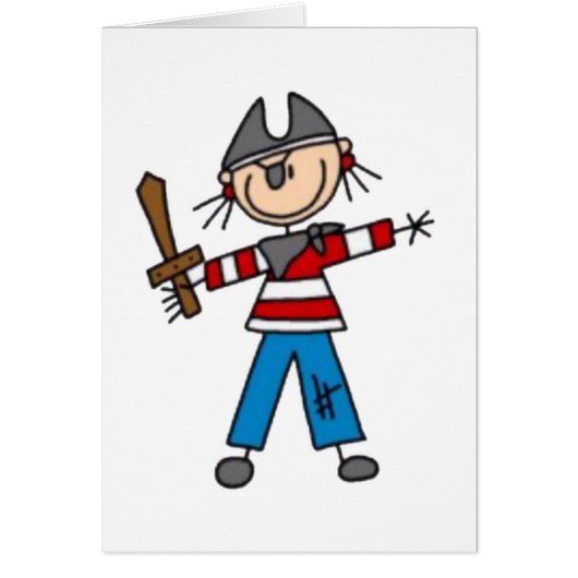Pirate Stick Figure Cards (Front)