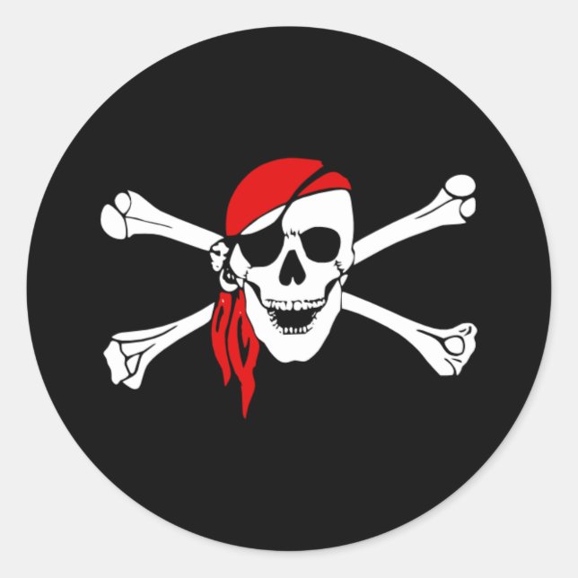 Pirate_sticker2 Classic Round Sticker (Front)