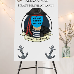 Pirate Sturdy Photo Booth Cut-out Classy Backdrop Foam Board