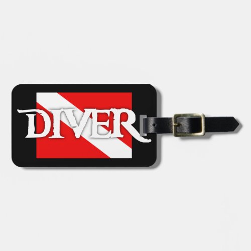 Pirate_style Dive Flag Luggage Tag