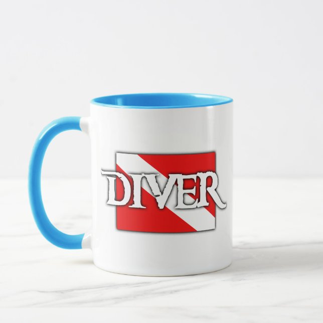 Pirate-style Dive Flag Mug (Left)