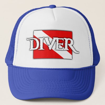 Pirate-style Dive Flag Trucker Hat
