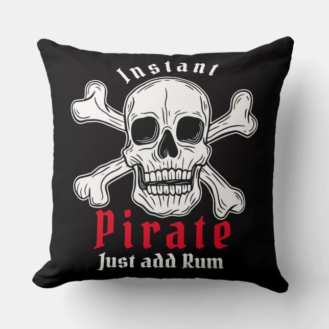 Pirate swashbuckling throw pillow (Front)
