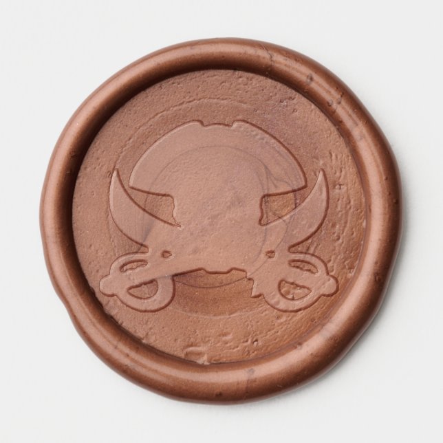 Pirate Swords Treasure Hunting Birthday Party Wax Seal Sticker (Front)