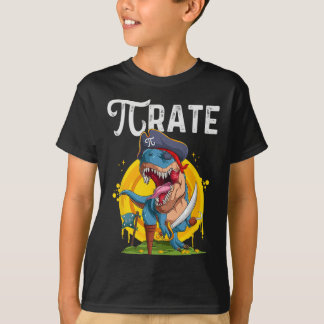 Pirate T-rex Pi Rate Dino Pi Rate Math Geek Funny T-Shirt