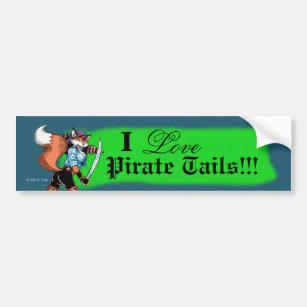 Pirate Tails Bumper Sticker