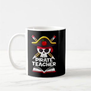 Pirate Teacher Funny Halloween Skull Adul Costumes Coffee Mug