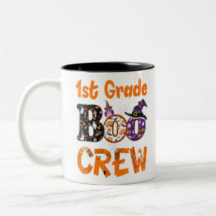 Pirate Teacher Funny Halloween Skull Adult Gift Two-Tone Coffee Mug