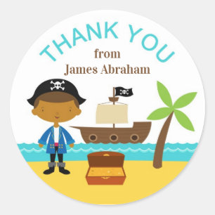 Pirate Thank You Captain Stickers