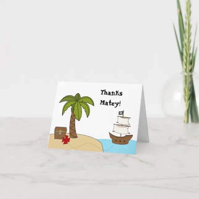 Pirate Thank You Card | Zazzle