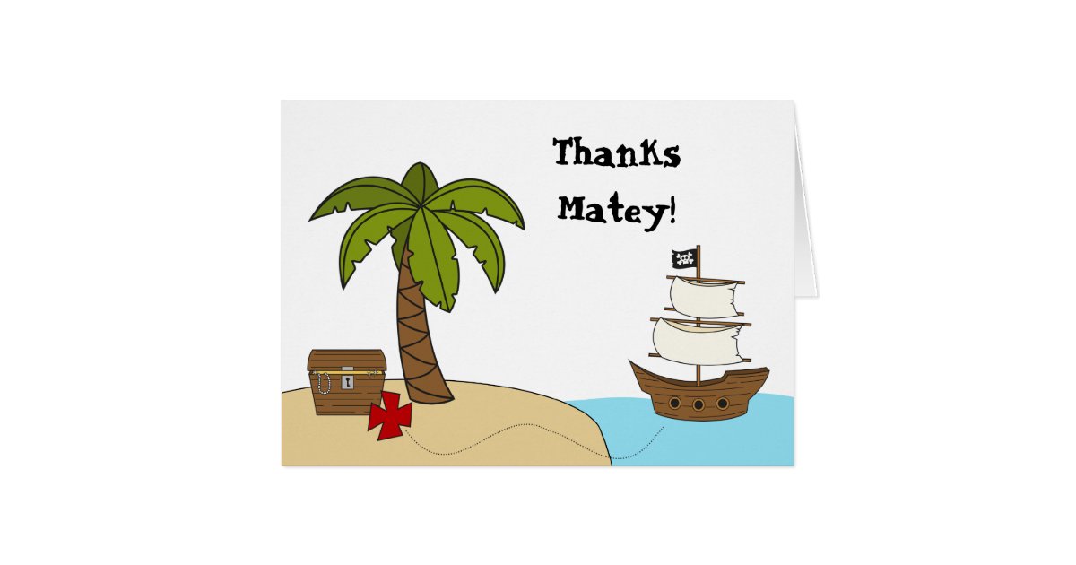 Pirate Thank You Card Zazzle