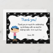 Pirate Thank You Card Birthday Baby Shower (Front/Back)