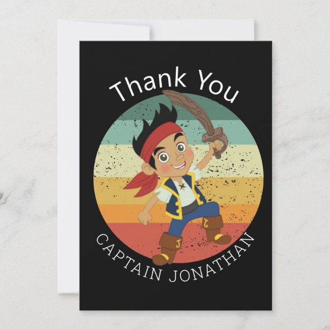 Pirate thank you note card (Front)