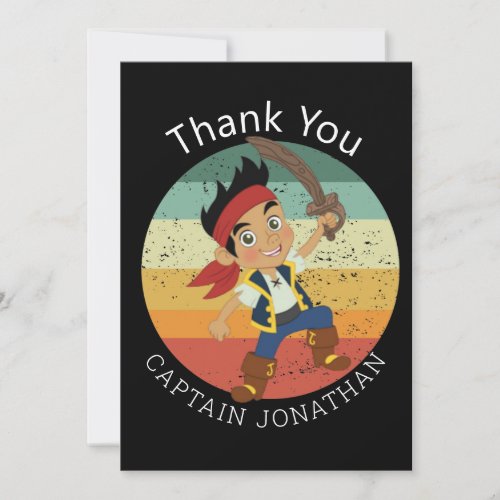 Pirate thank you note card