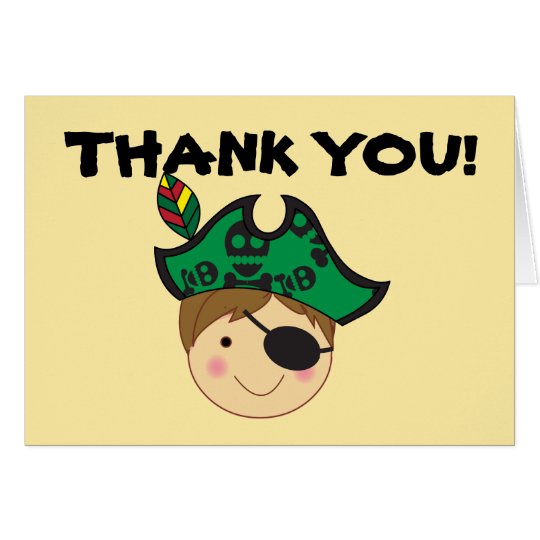 Pirate Thank you note card | Zazzle