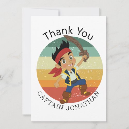 Pirate thank you note card