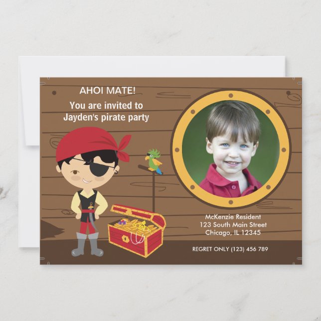 Pirate them invitation (Front)
