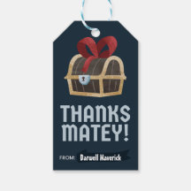 Pirate Theme Birthday Gift Tag