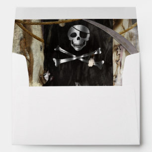 Pirate Theme Birthday or Bachelor Party Invitation Envelope