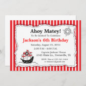 Pirate Theme Birthday Party Invitation (Front/Back)