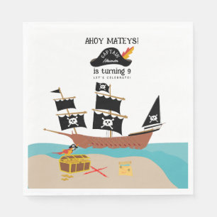 Pirate Theme Birthday Party  Napkins