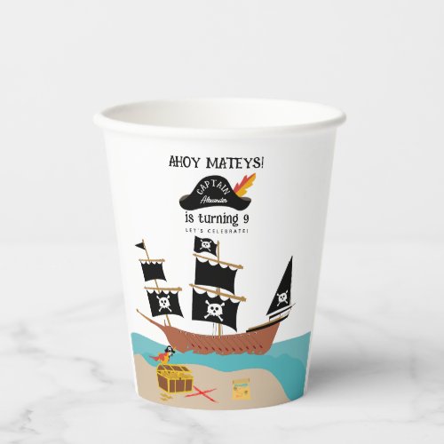Pirate Theme Birthday Party  Paper Cups