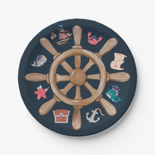Pirate Theme Birthday Party Paper Plate